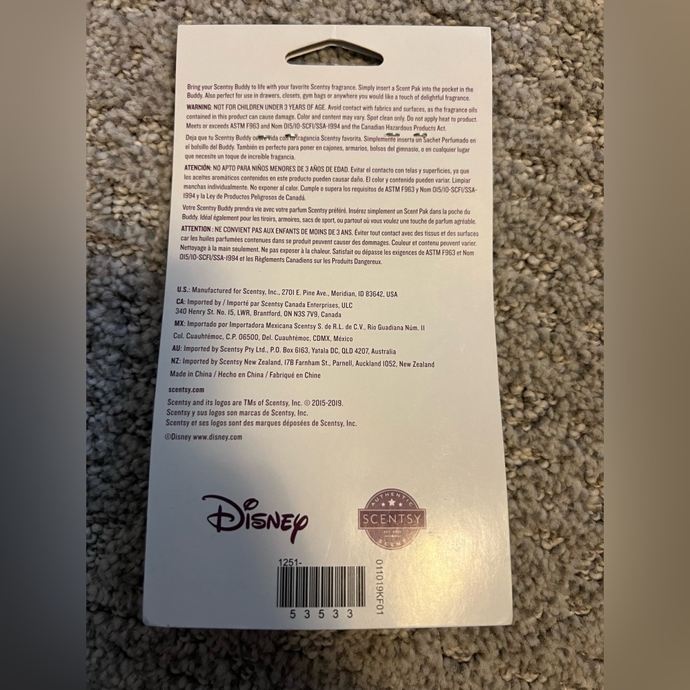NWT New in package scentsy scent authentic sachet Disney Mickey Mouse friends - Picture 2 of 2